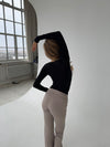 Motion wrap bluse - Jet Black