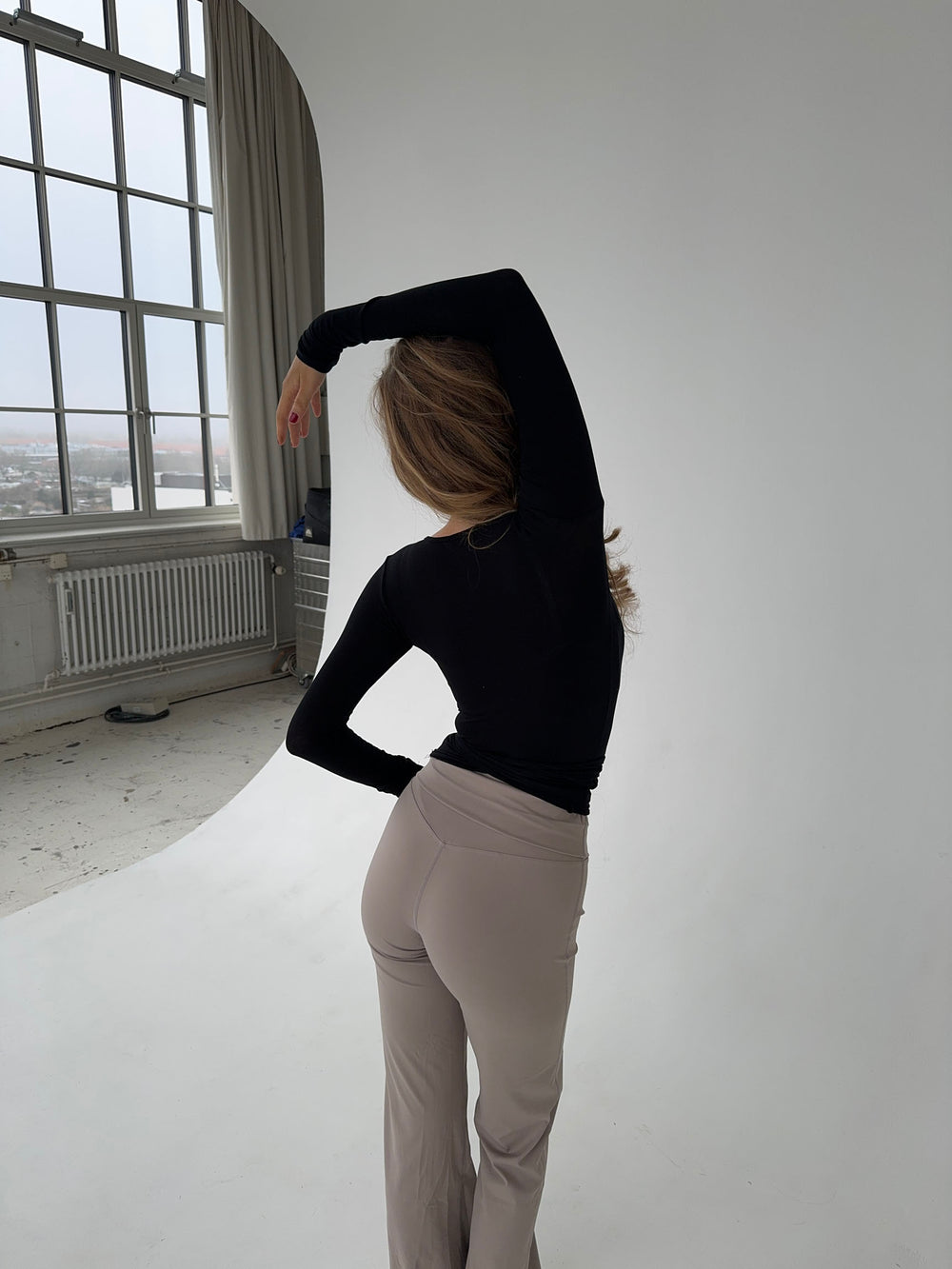 Motion wrap bluse - Jet Black