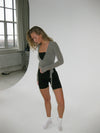 Motion wrap bluse - Ash