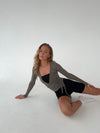 Motion wrap bluse - Ash