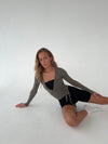 Motion wrap bluse - Ash