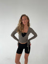 Motion wrap bluse - Ash