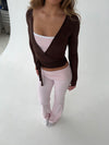 Motion wrap bluse - Espresso