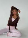 Motion wrap bluse - Espresso