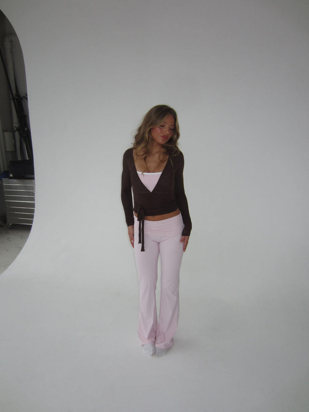 Motion wrap bluse - Espresso