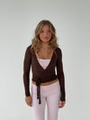Motion wrap bluse - Espresso