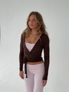 Motion wrap bluse - Espresso