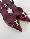 Nida slingback stiletter med spænde - Vinrød