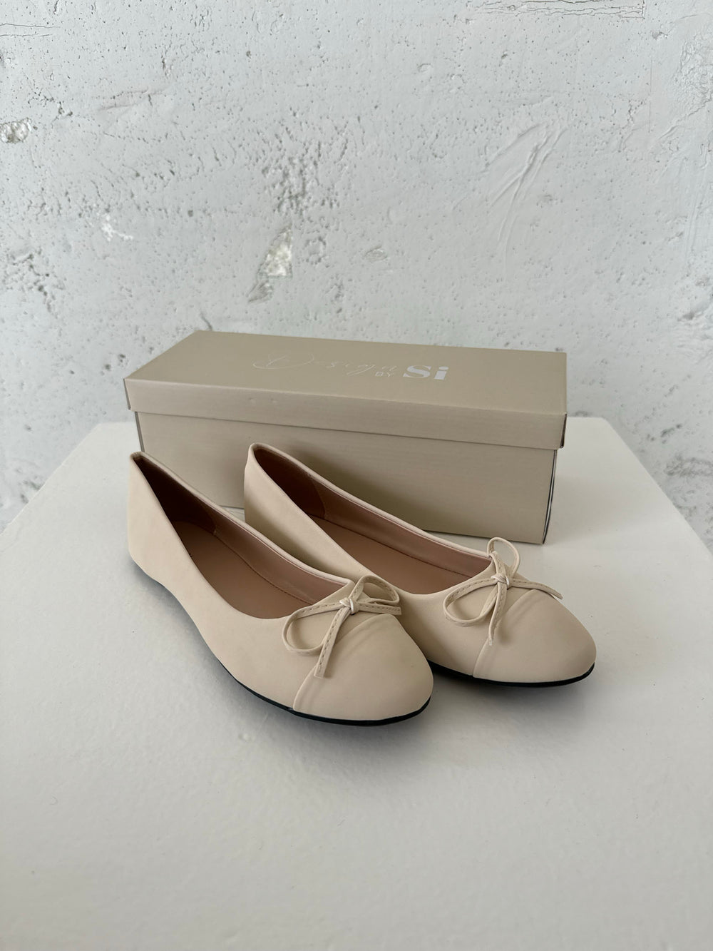 Segovia ballerina sko med sløjfe - Off white