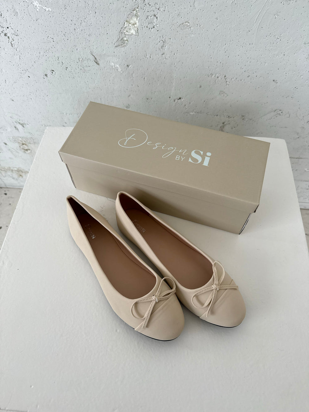 Segovia ballerina sko med sløjfe - Off white