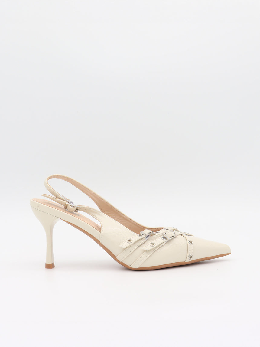 Kandy slingback stiletter - Cream