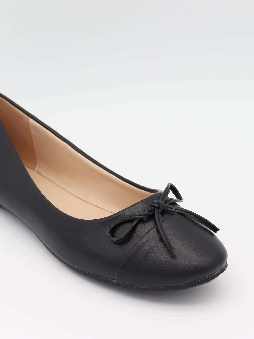 Segovia ballerina sko med sløjfe - Sort