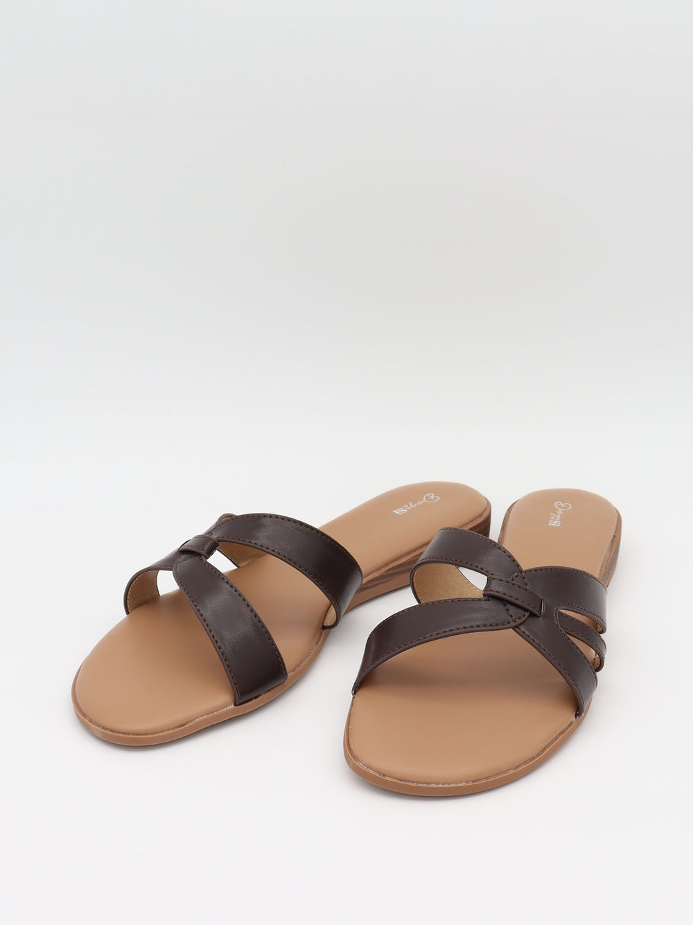 Figma sandaler - Mørkebrun/beige