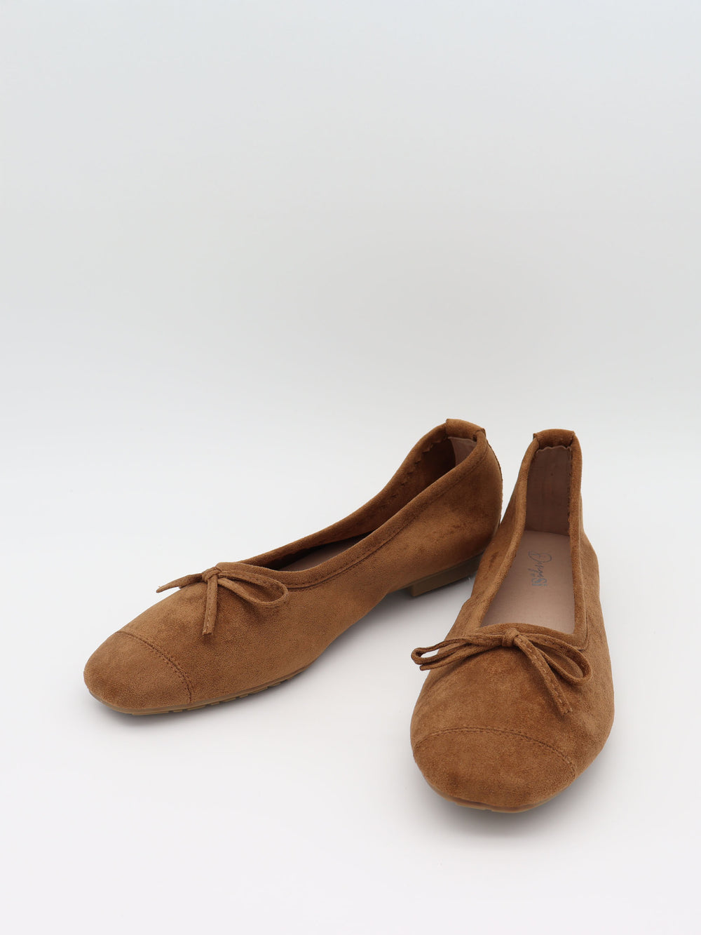 Gina ballerina i ruskind - Brun