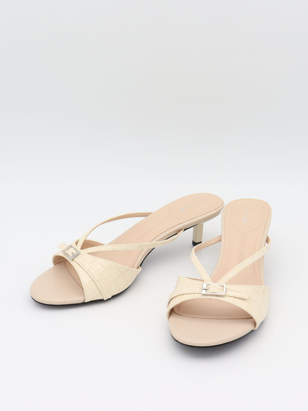 Teleo minihæle med spændedetalje - Beige