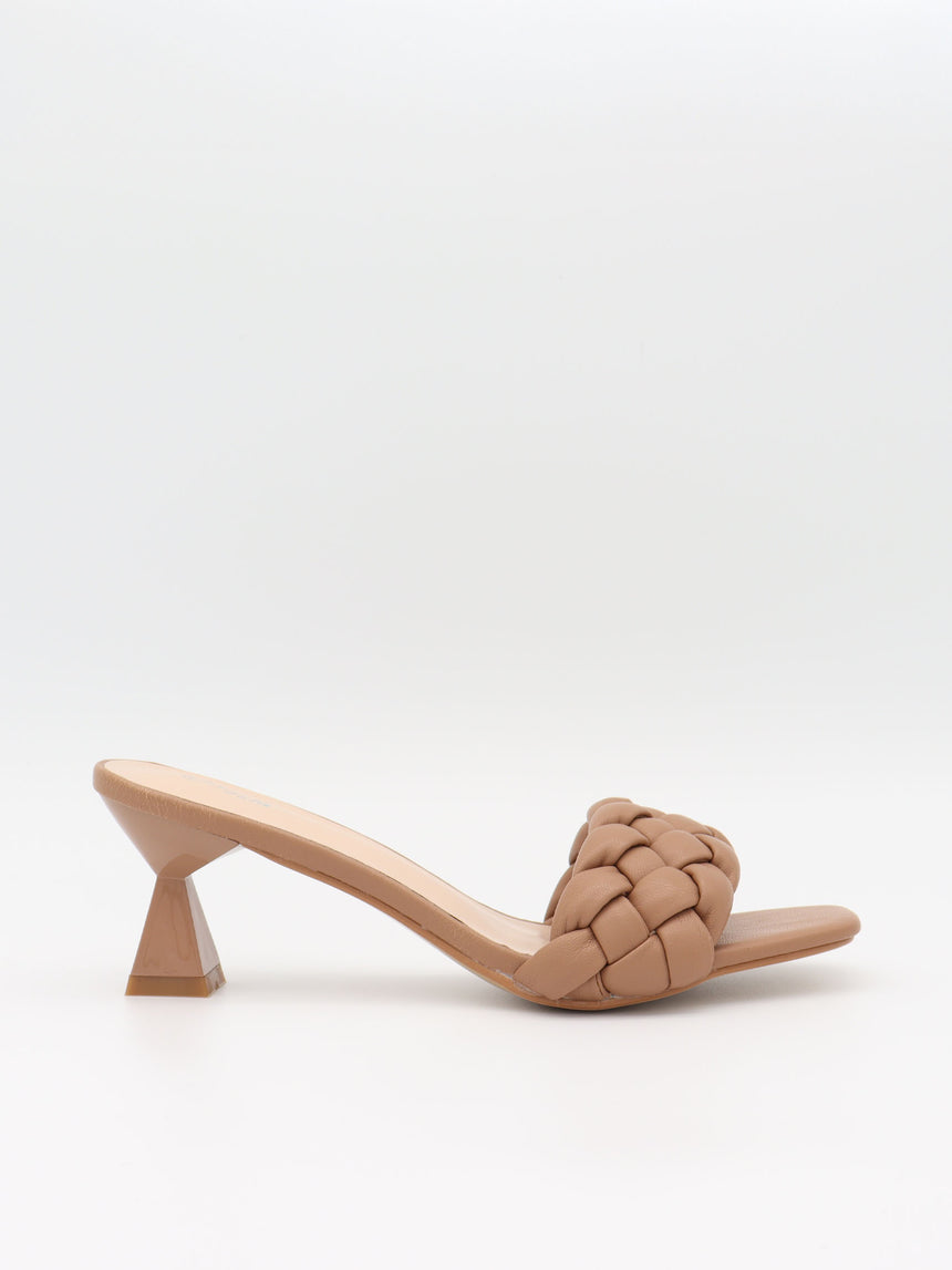 Yasmin mules med flet - Beige