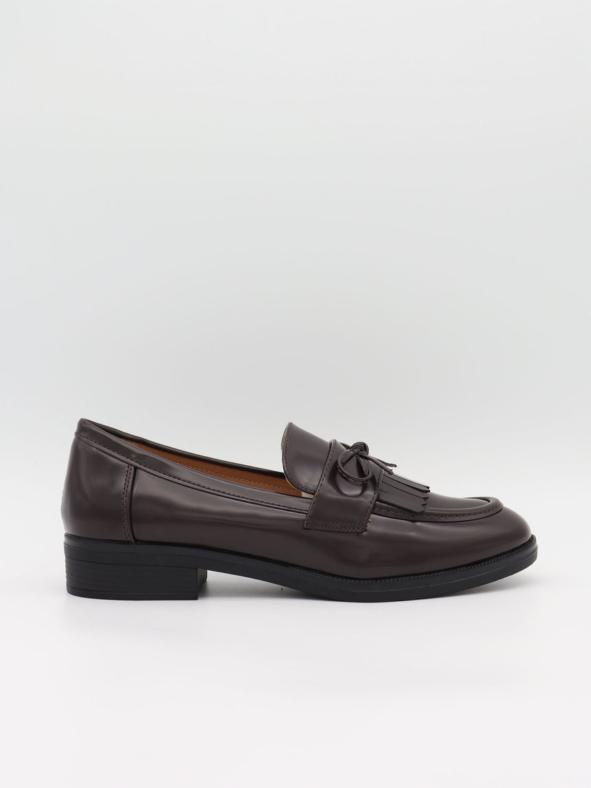 Samia loafers med detaljer - Brun