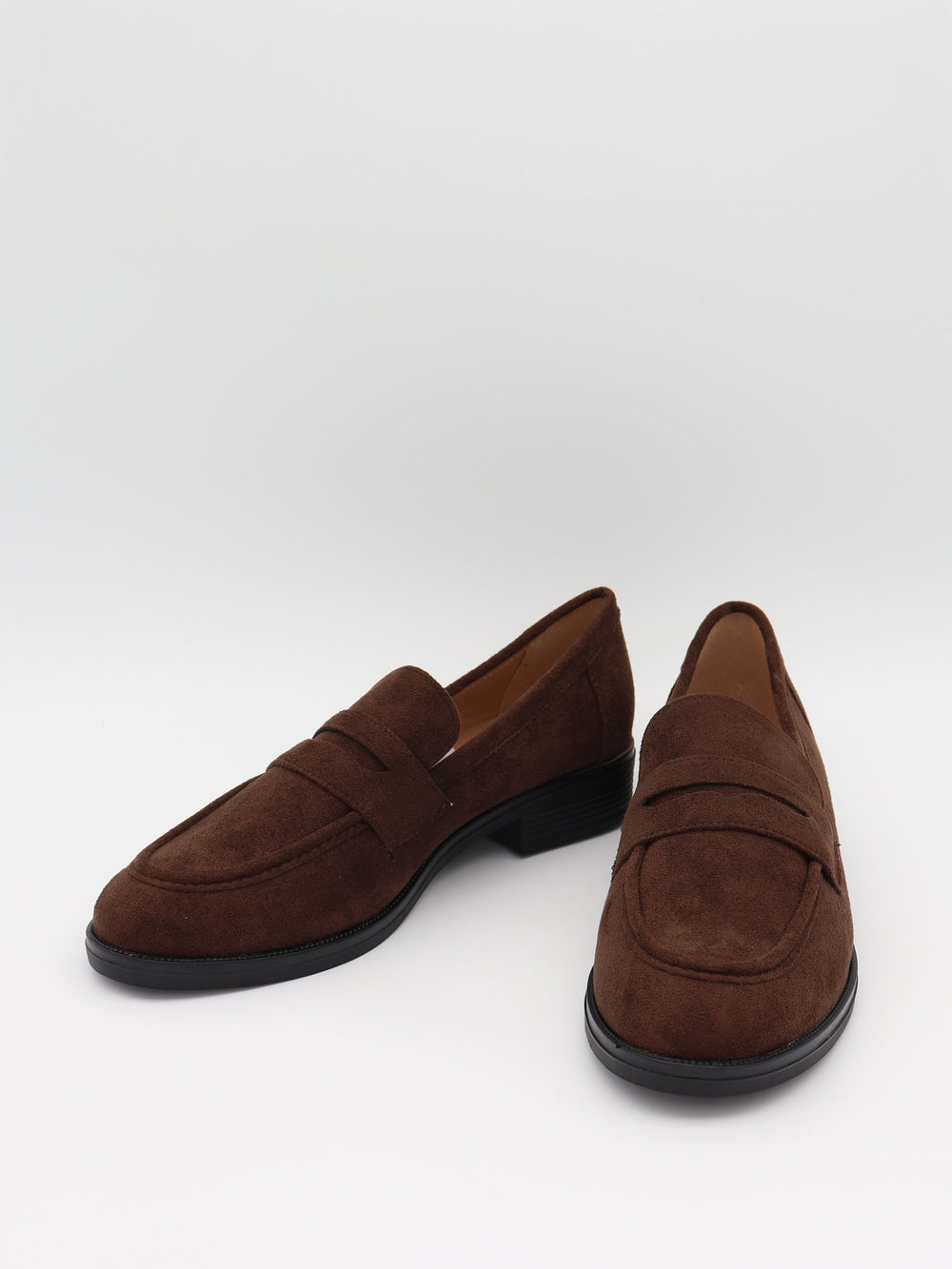 Blova loafers i imiteret læder - Brun