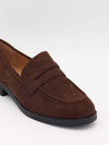 Blova loafers i imiteret læder - Brun
