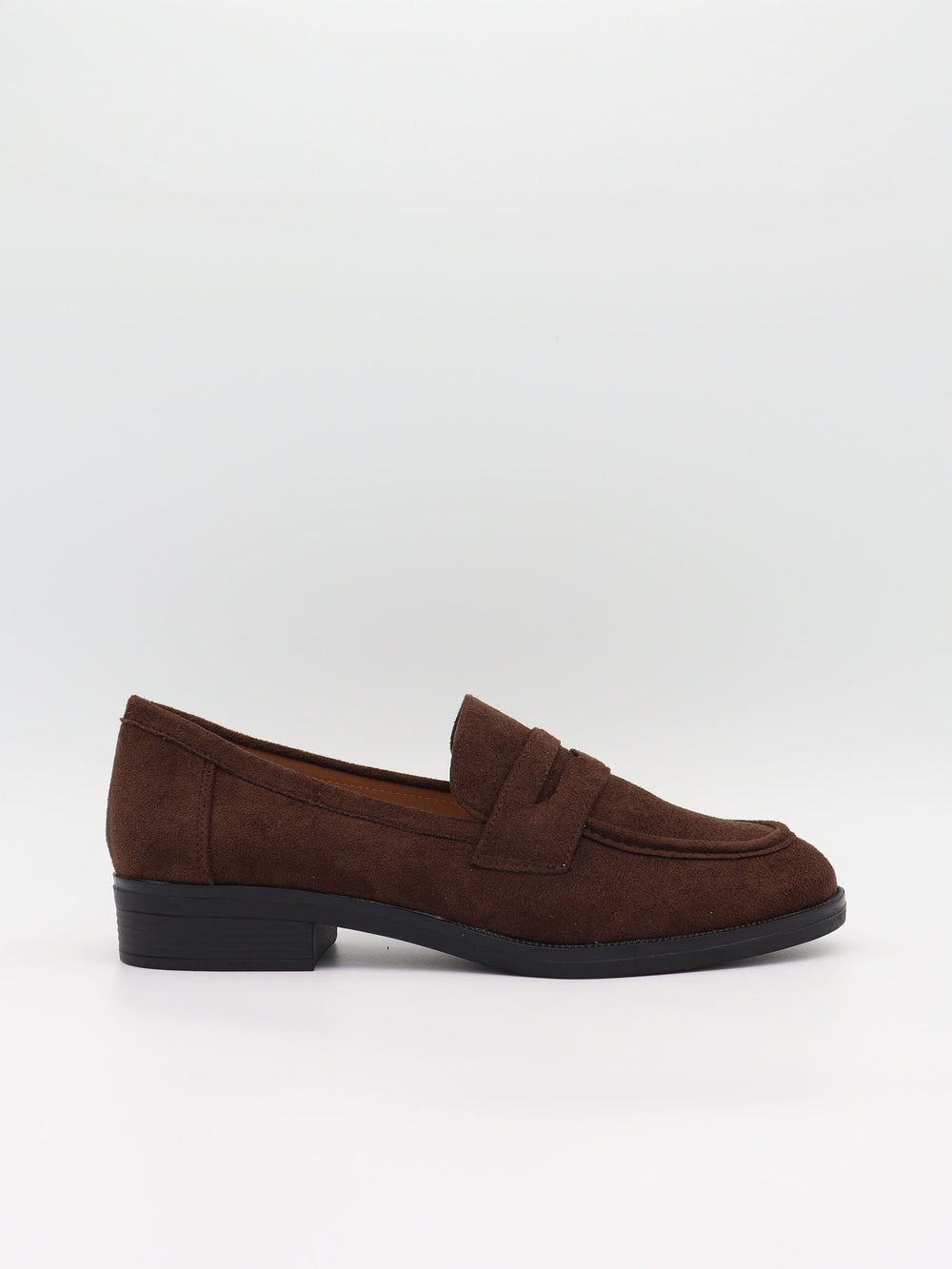 Blova loafers i imiteret læder - Brun