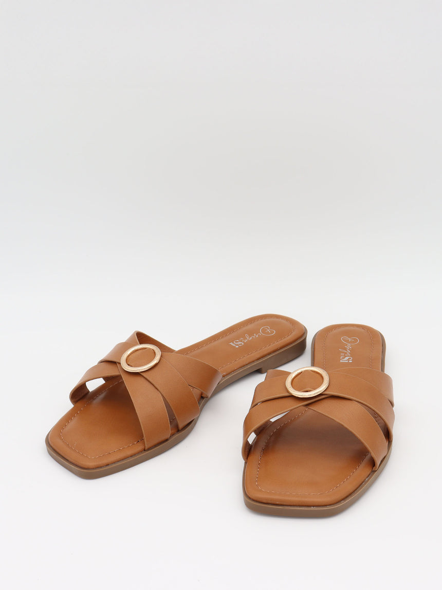 Tuja sandaler med spændedetalje - Brun