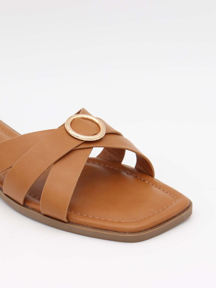 Tuja sandaler med spændedetalje - Brun