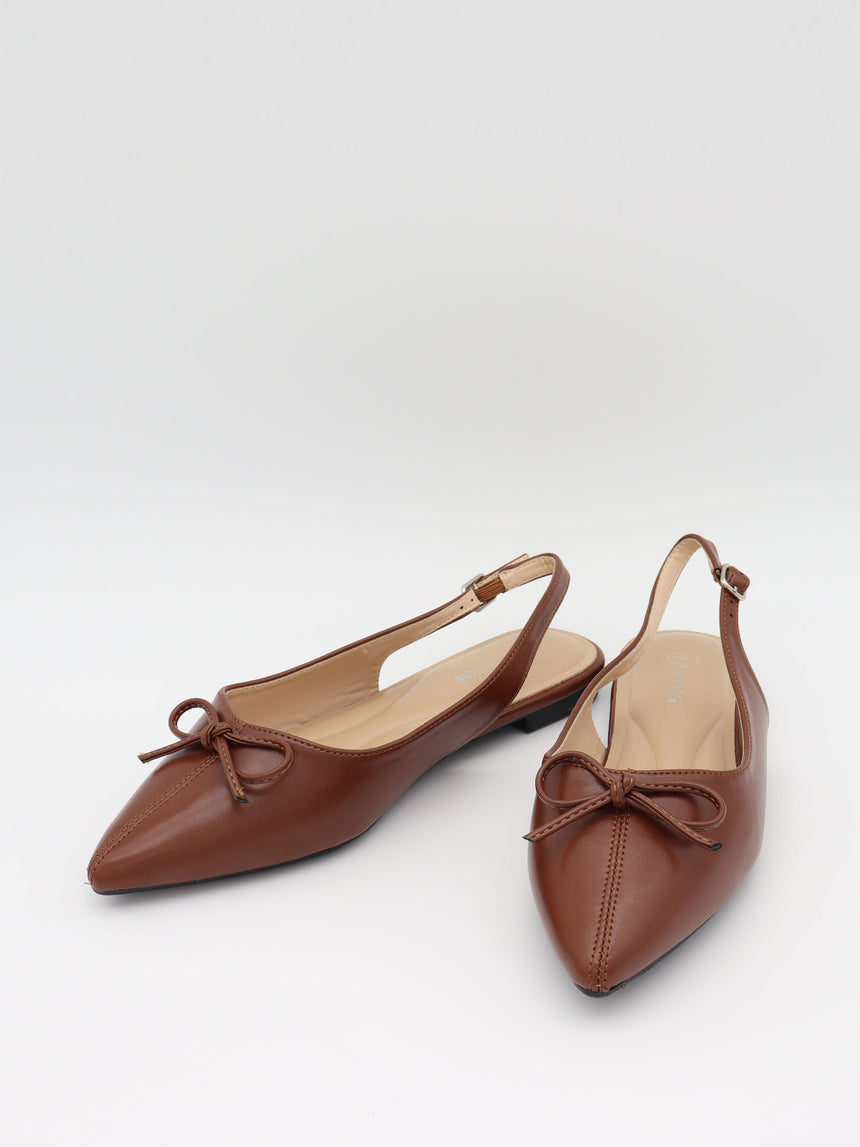 Folina ballerina med sløje - Brun