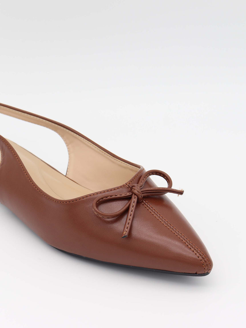 Folina ballerina med sløje - Brun