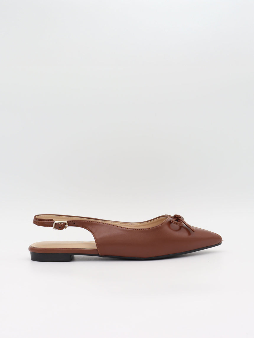 Folina ballerina med sløje - Brun