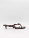 Safine mules med krokodilleprint - Brun