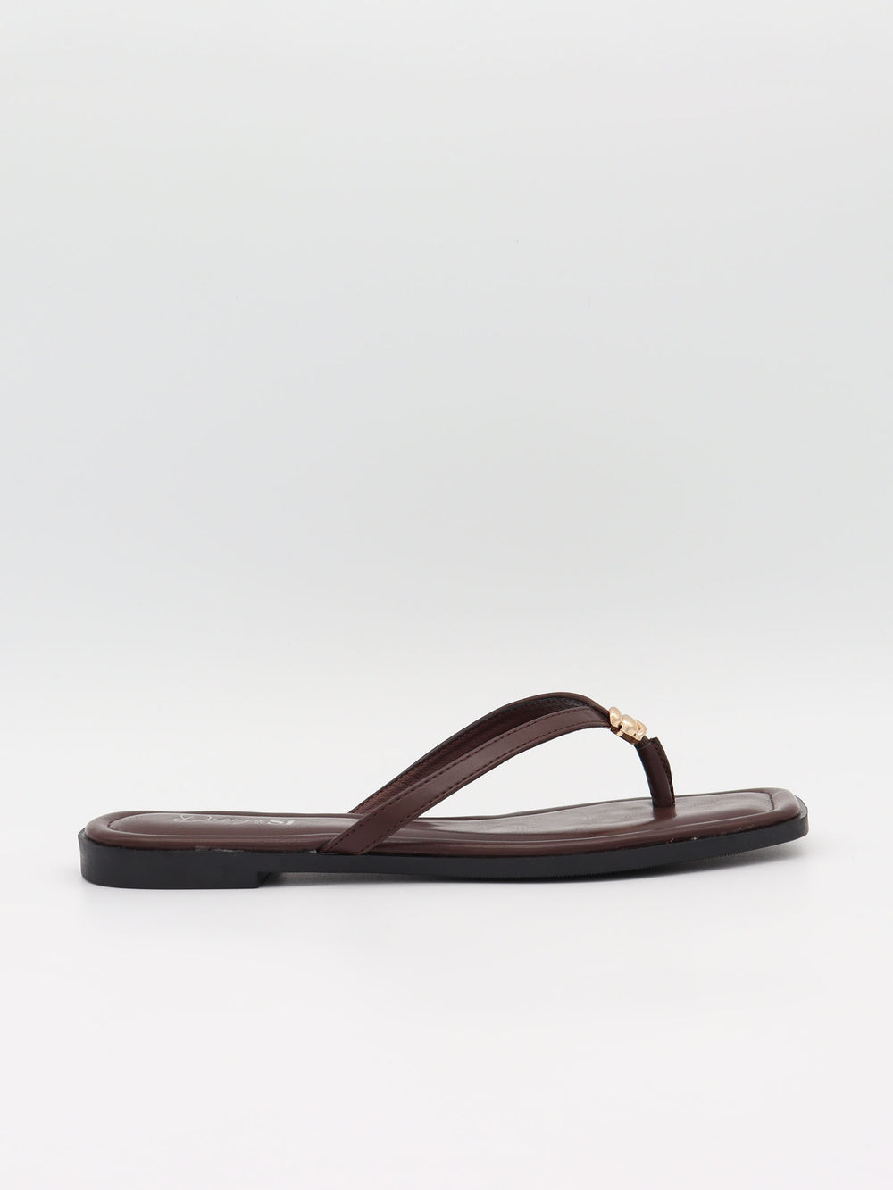Sofija sandaler med gulddetalje - Brun/guld