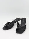 Elba mules med fletdetaljer - Sort