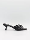 Elba mules med fletdetaljer - Sort