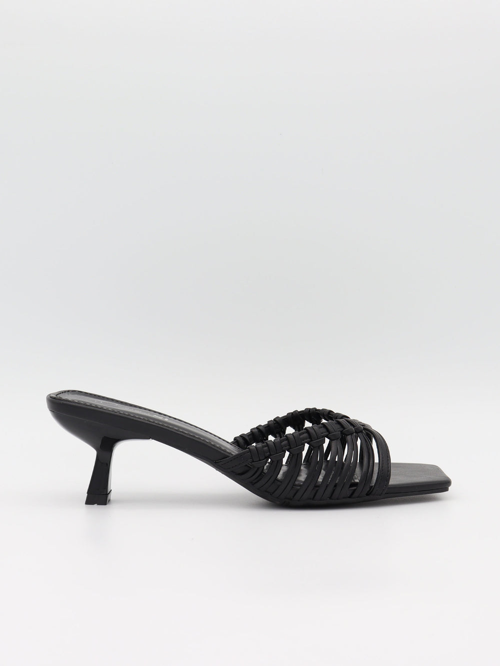 Elba mules med fletdetaljer - Sort