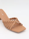 Elba mules med fletdetaljer - Beige