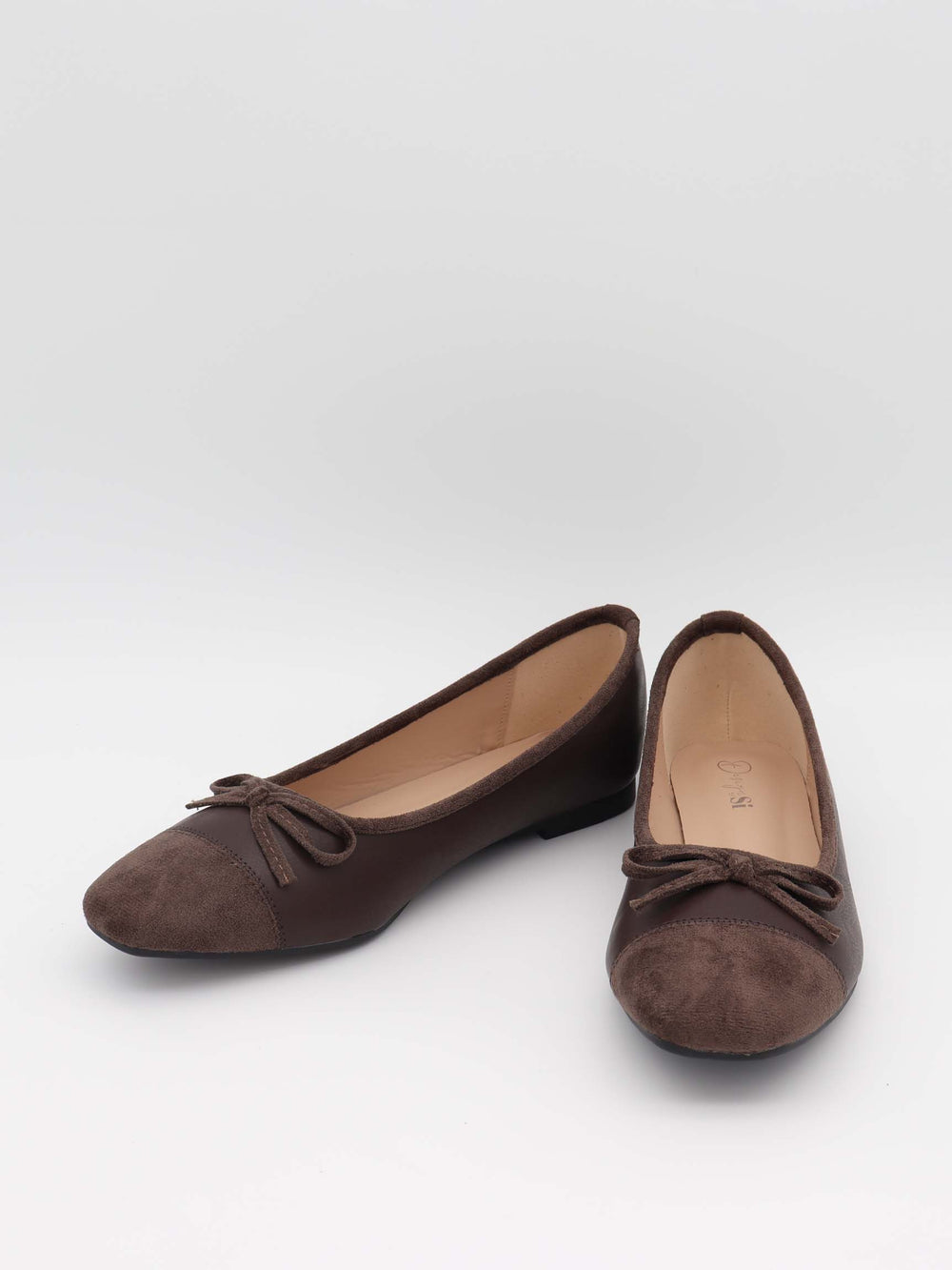 Fione ballerinaer i ruskind - Brun