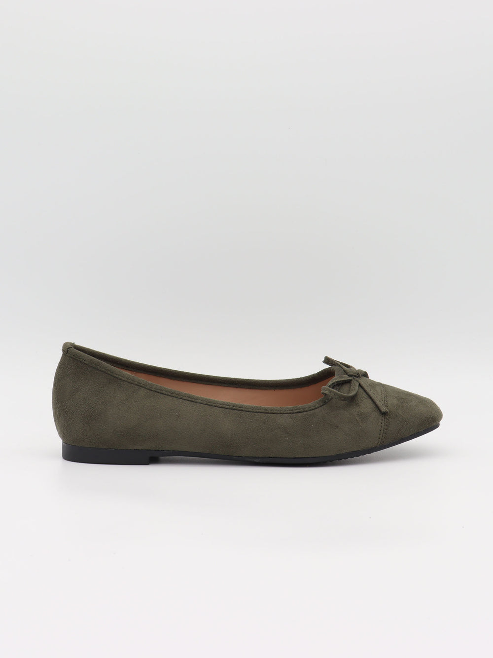 Fione ballerinaer i ruskind - Kaki