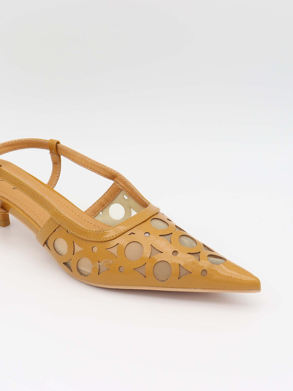 Embla kitten heels - Karrygul