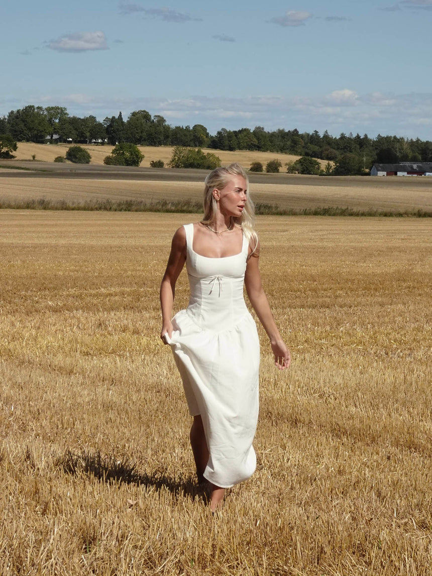 Solia hørkjole - Hvid