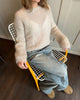 Elara mohair striktrøje - Beige