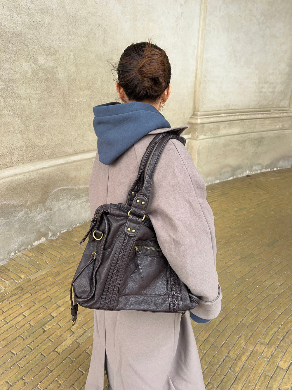 Venedig skuldertaske - Kaffe