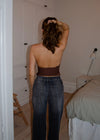 Dora halterneck top - Brun