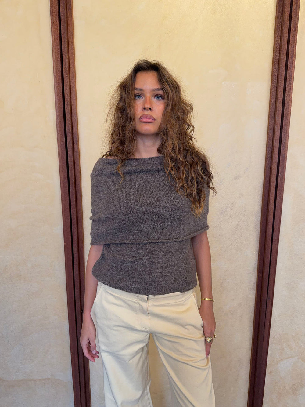 Bolivia multi striktrøje - Taupe