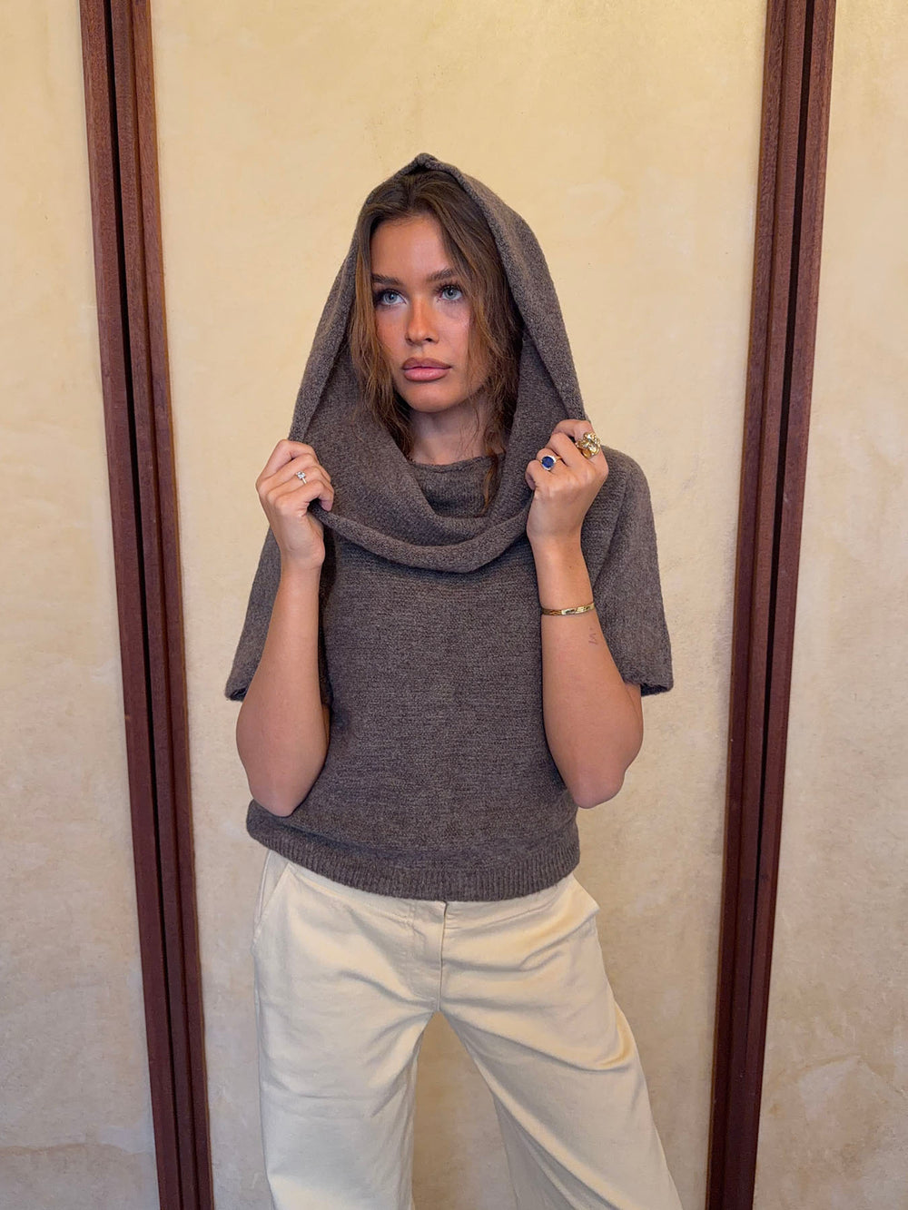 Bolivia multi striktrøje - Taupe