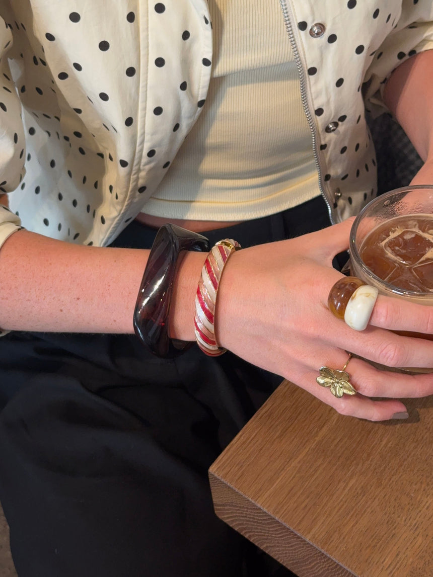 Lykke chunky armbånd - Brun