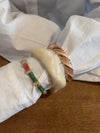 Lykke chunky armbånd - Cream hvid