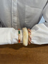 Lykke chunky armbånd - Cream hvid