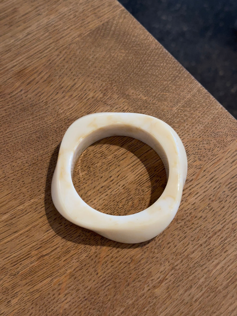 Lykke chunky armbånd - Cream hvid