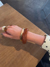 Lykke chunky armbånd - Mørk karamel