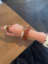 Lykke chunky armbånd - Mørk karamel